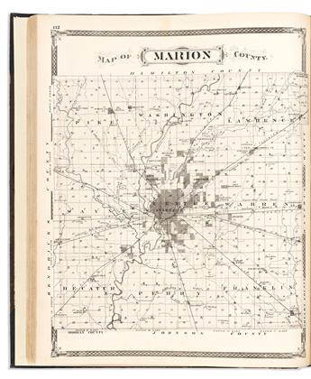 (INDIANA.) Baskin, Forster & Co. Illustrated Historical Atlas of the State of Indiana.